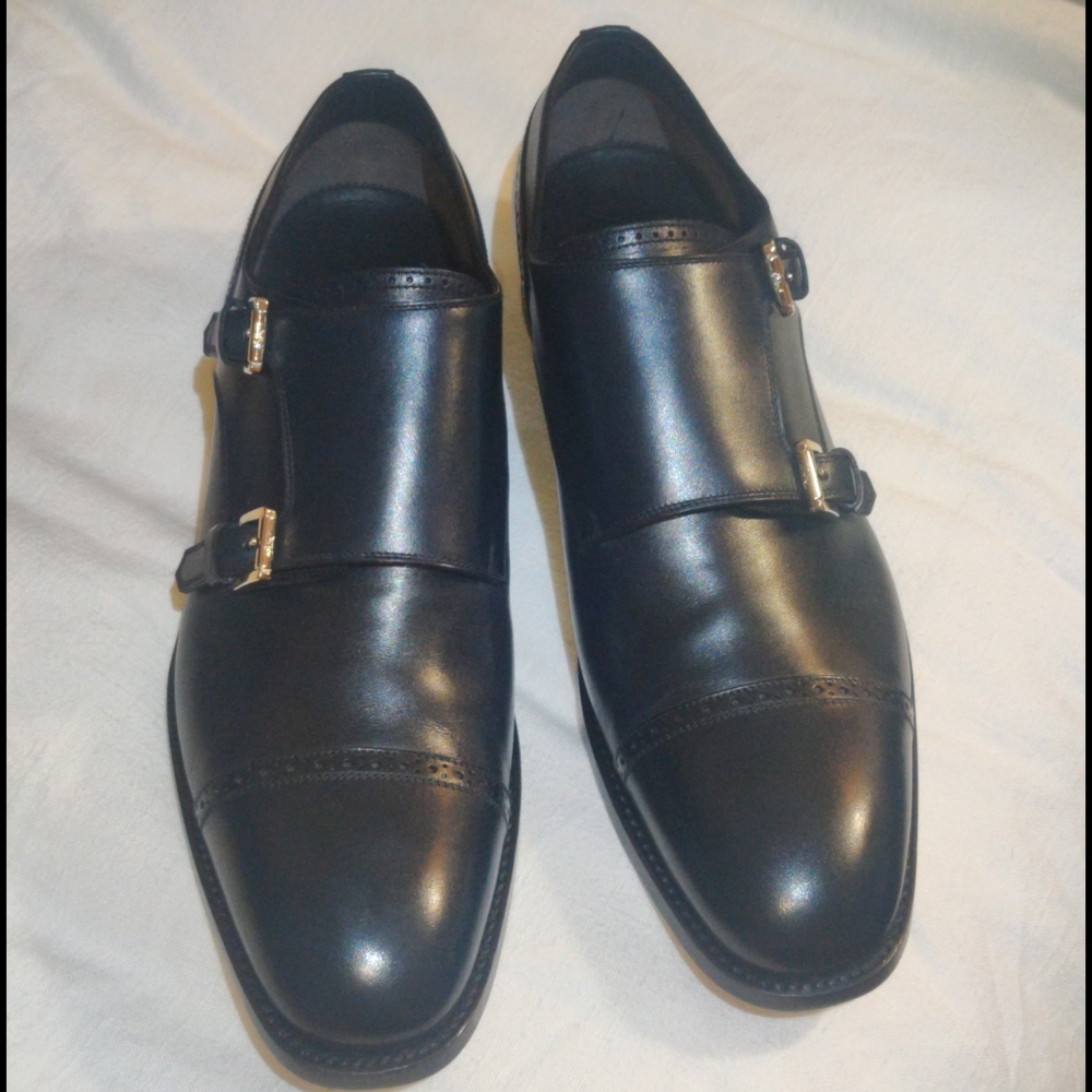 Brioni Men's Double Monk Strap - Midnight Blue